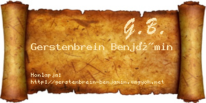 Gerstenbrein Benjámin névjegykártya