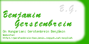 benjamin gerstenbrein business card